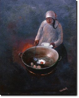 Cosinando huevos : Cliquez pour acheter cette oeuvre
